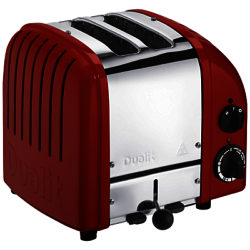 Dualit Made to Order Classic 2-Slice Toaster Stainless Steel/Brown Red Gloss
